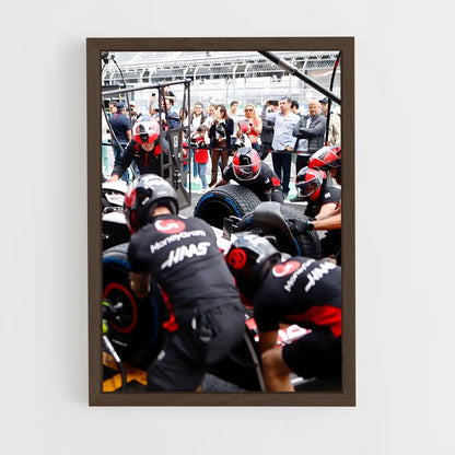 ap-haas f1 team-1 cadre Bois foncé