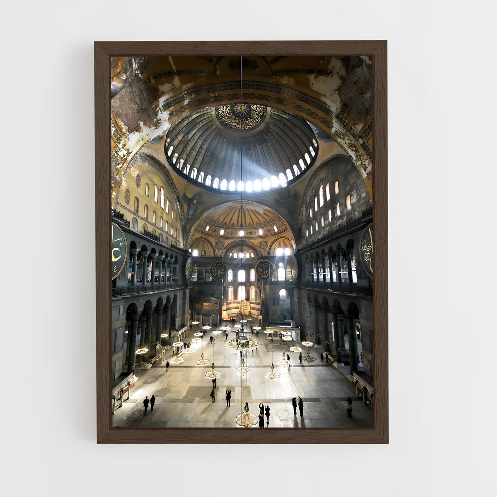 ap-hagia sophia-10 cadre Bois foncé