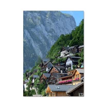 Poster Village Alpin
