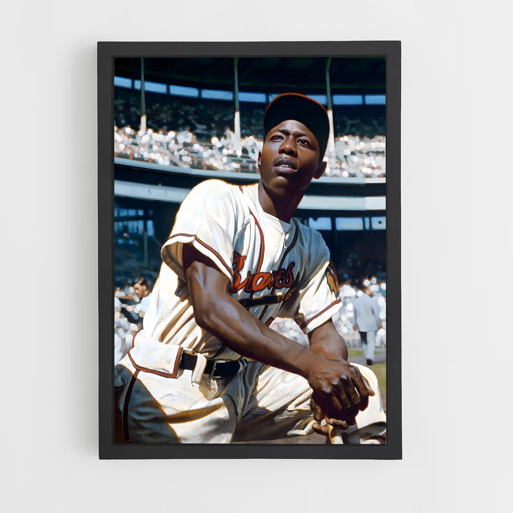 ap-hank aaron-7 cadre Noir