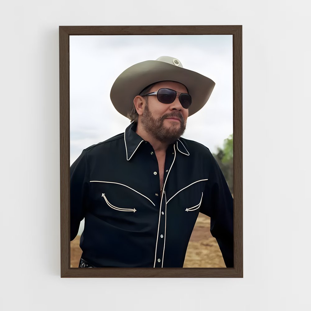 ap-hank williams jr-4 cadre Bois foncé