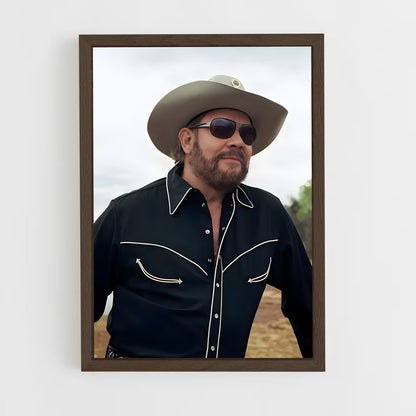ap-hank williams jr-4 cadre Bois foncé