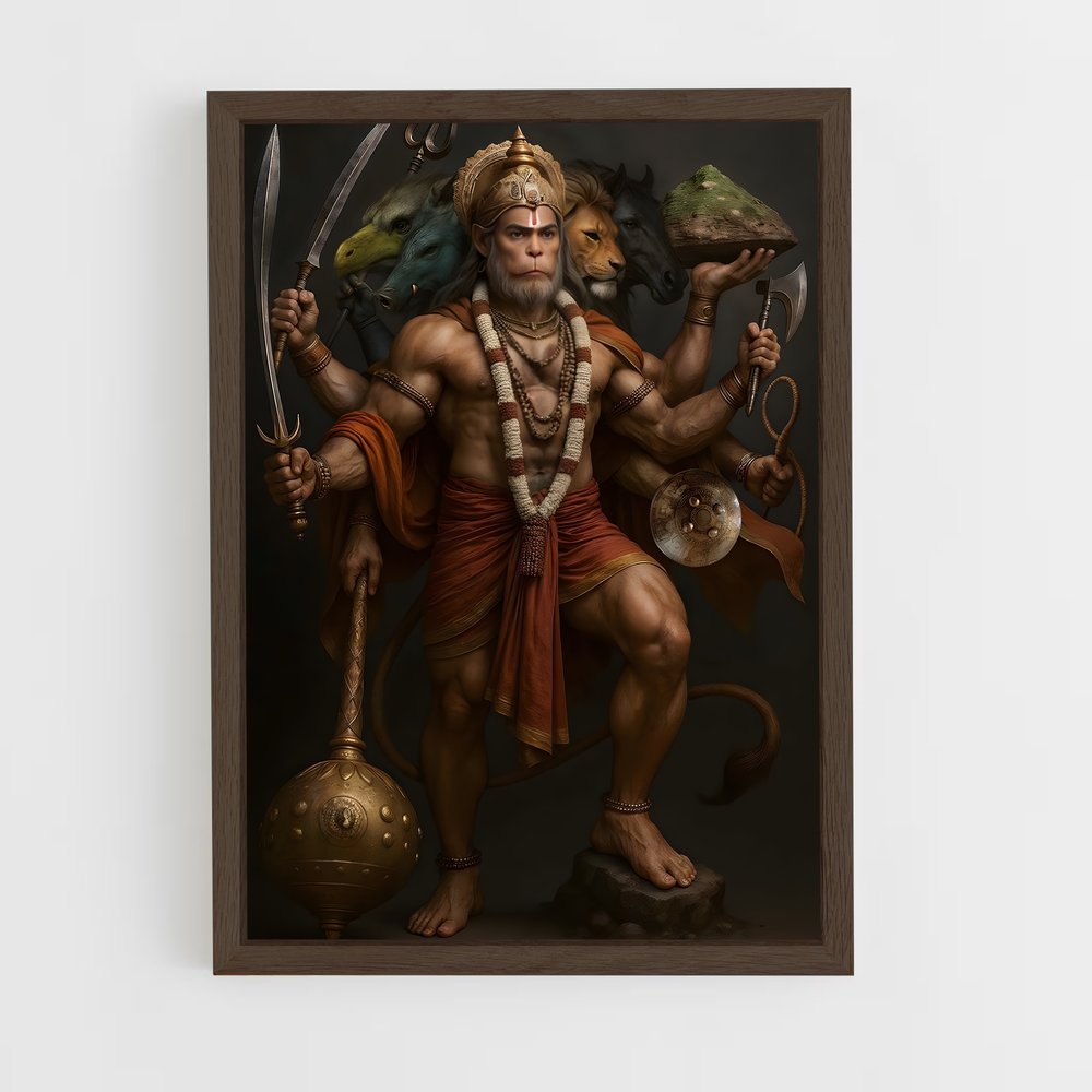 ap-hanuman-4 cadre Bois foncé