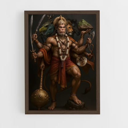 ap-hanuman-4 cadre Bois foncé