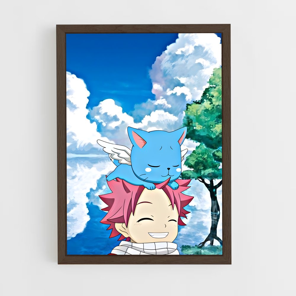 ap-happy fairy tail-1 cadre Bois foncé