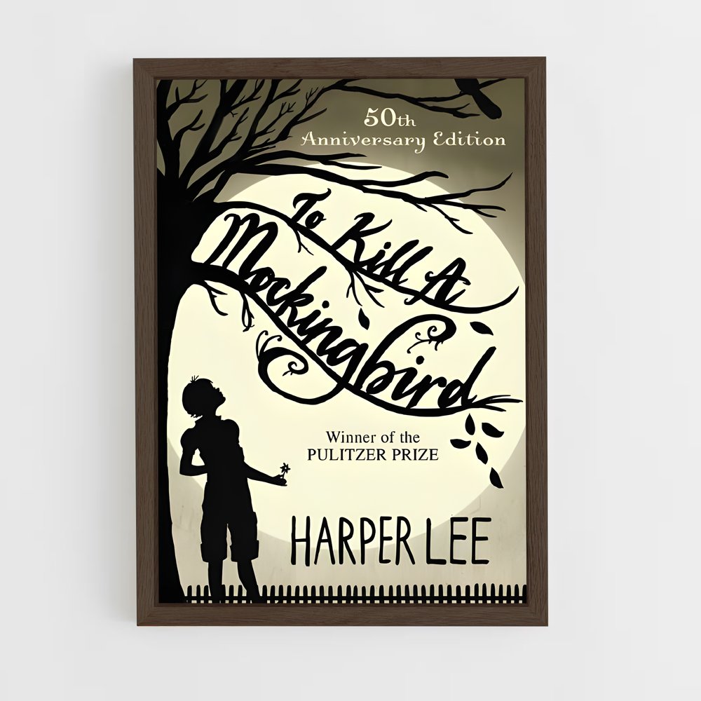 ap-harper lee-4 cadre Bois foncé