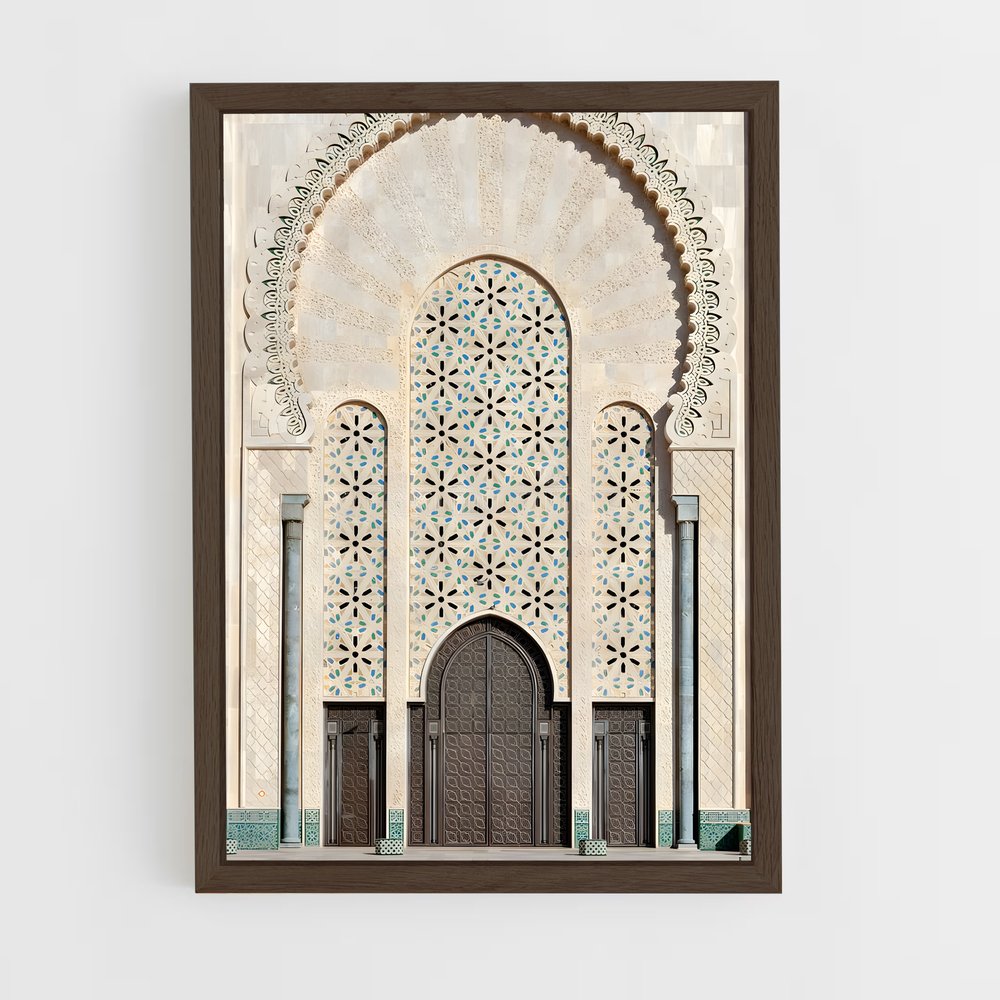 ap-hassan ii mosque casablanca-10 cadre Bois foncé