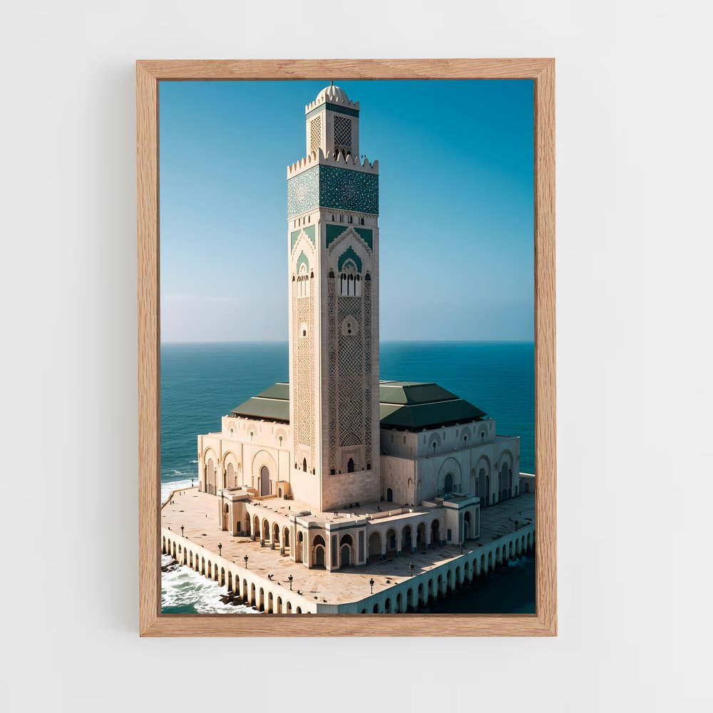 ap-hassan ii mosque casablanca-12 cadre Bois clair