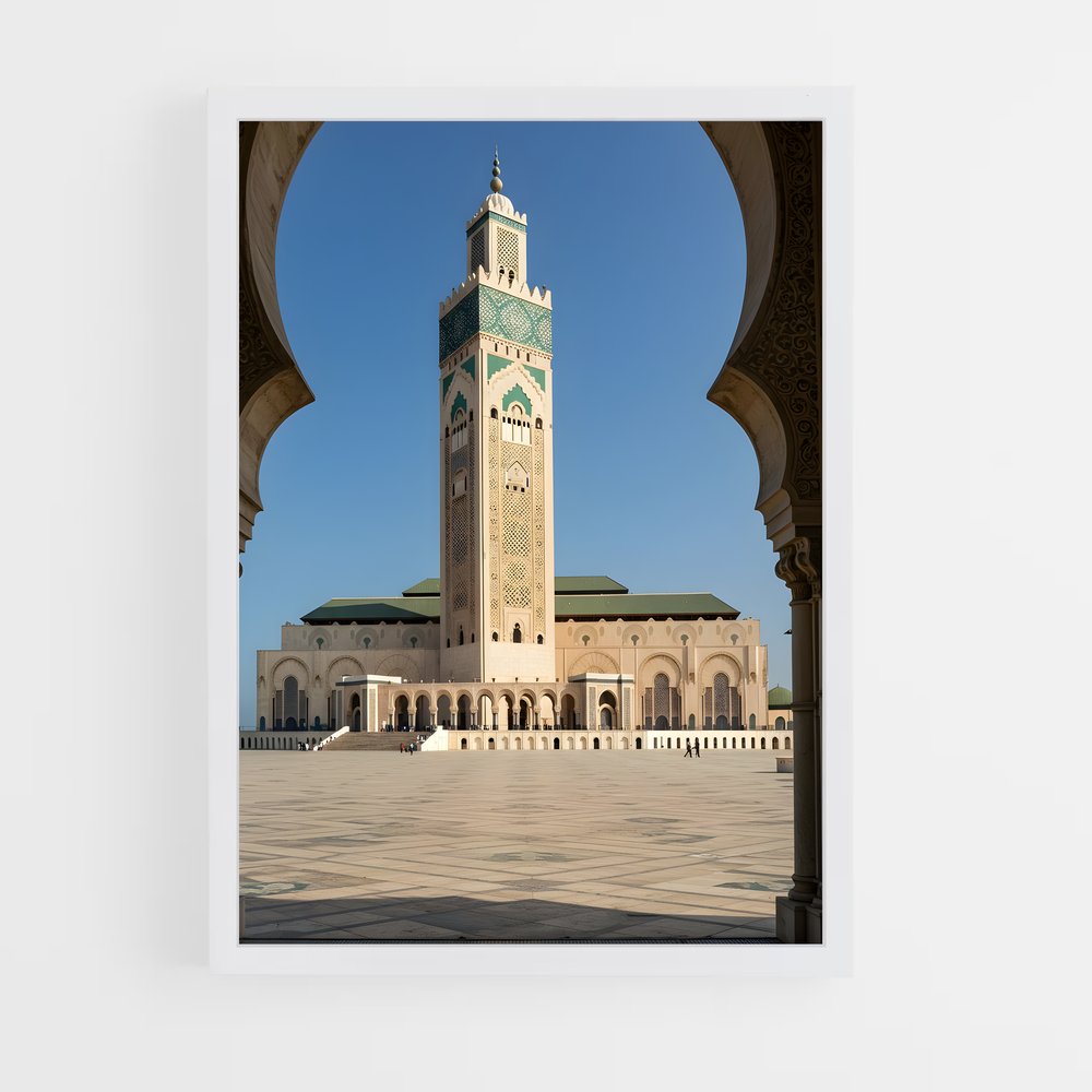 ap-hassan ii mosque casablanca-2 cadre Blanc