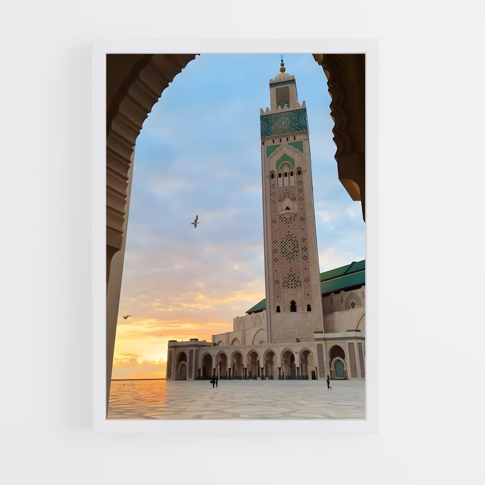 ap-hassan ii mosque casablanca-6 cadre Blanc