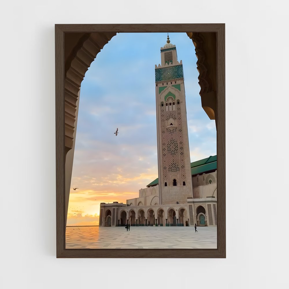 ap-hassan ii mosque casablanca-6 cadre Bois foncé