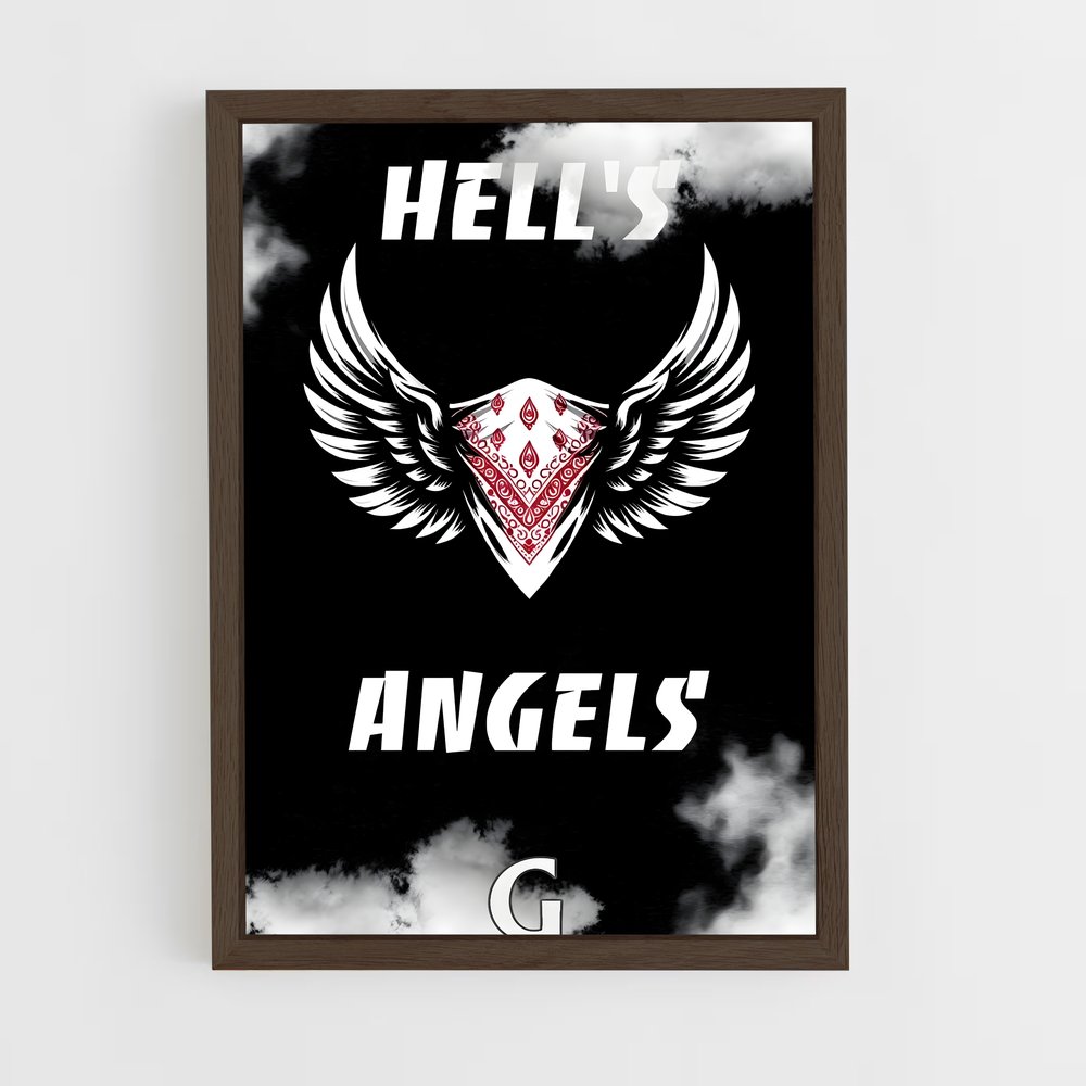 ap-hells angels-2 cadre Bois foncé