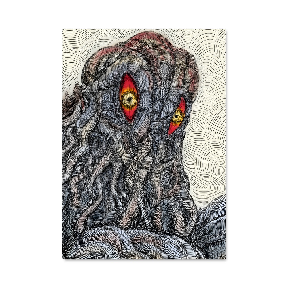 Poster Monstre aux Yeux Rouges