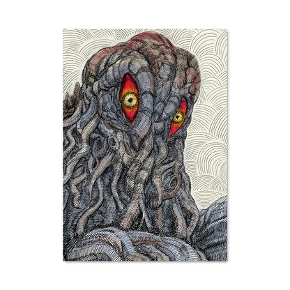 Poster Monstre aux Yeux Rouges
