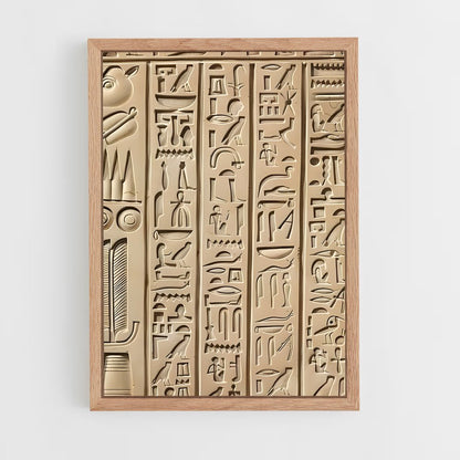 ap-hieroglyphs-9 cadre Bois clair