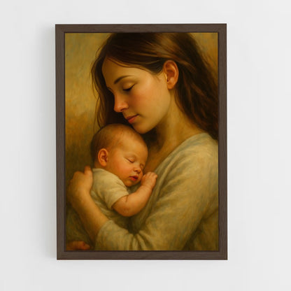 ap-hirst mother and child-3 cadre Bois foncé