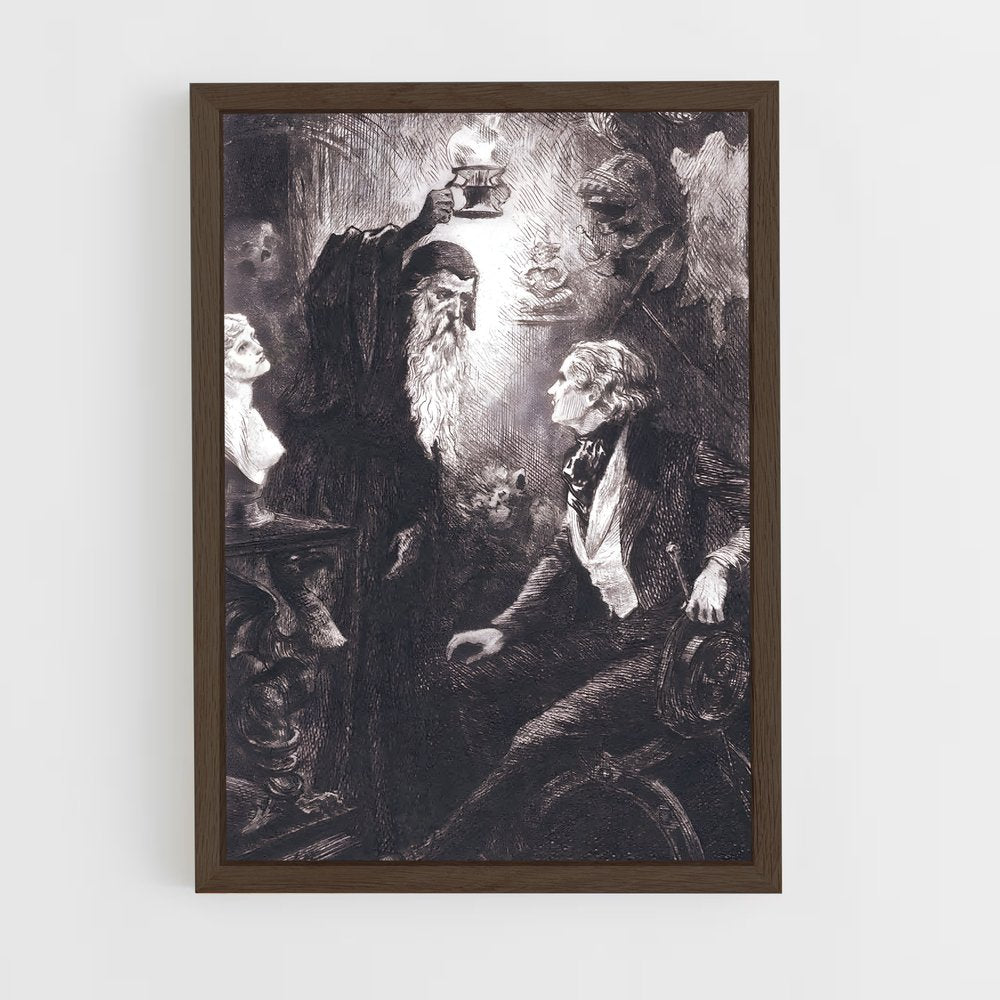 ap-honore de balzac-5 cadre Bois foncé