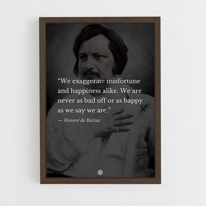 ap-honore de balzac-7 cadre Bois foncé