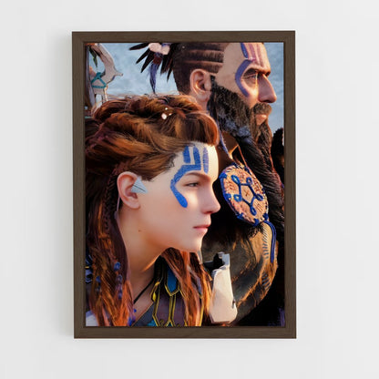 ap-horizon zero dawn-1 cadre Bois foncé
