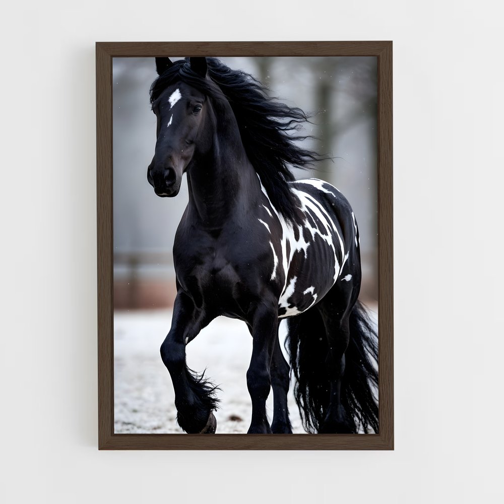 ap-horse-16 cadre Bois foncé