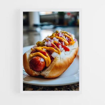 ap-hot dog-1 cadre Blanc