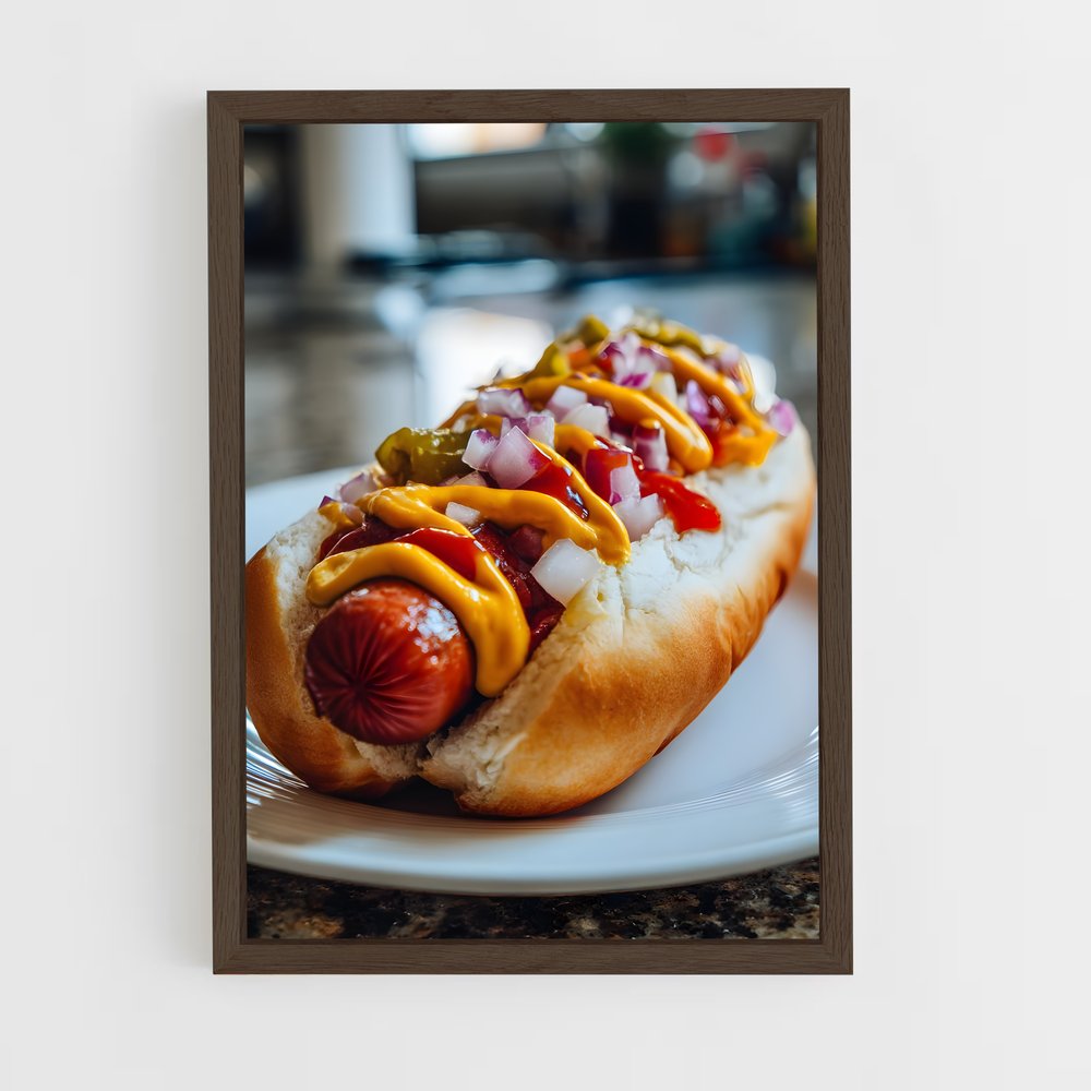 ap-hot dog-1 cadre Bois foncé