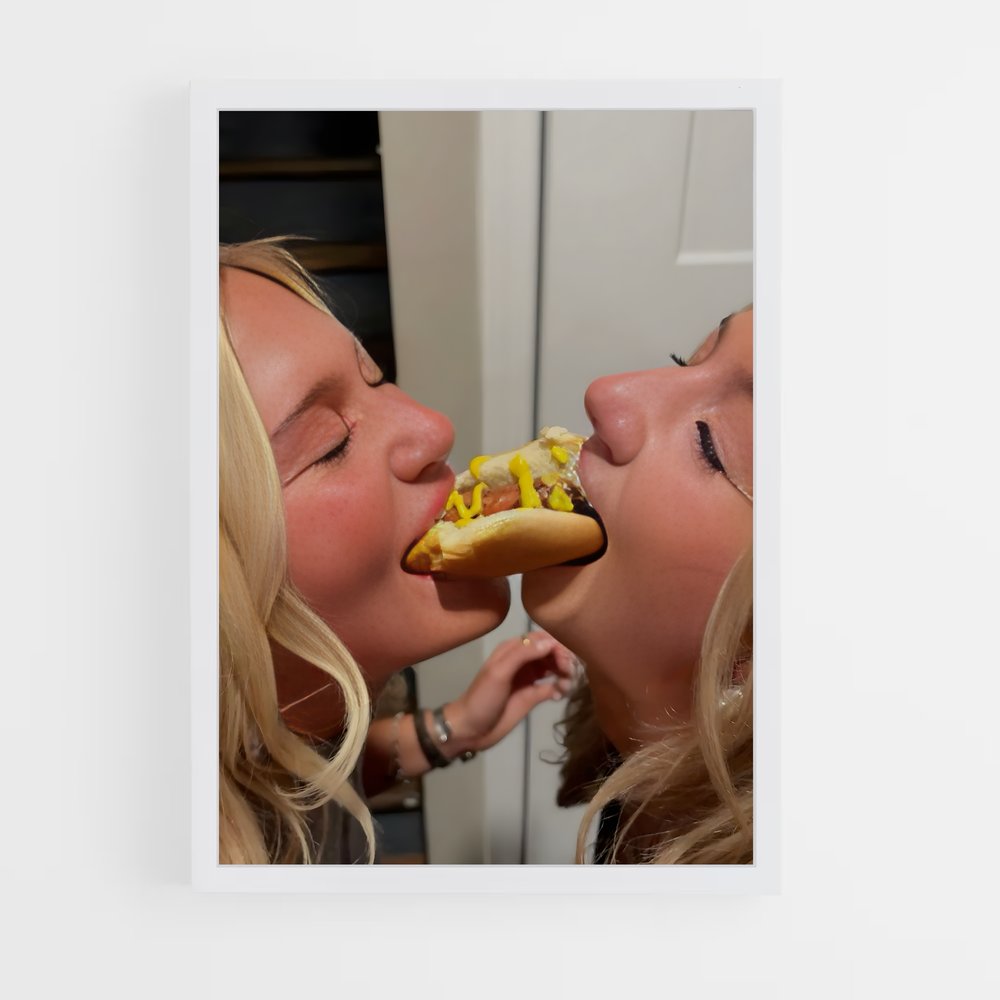 ap-hot dog-3 cadre Blanc