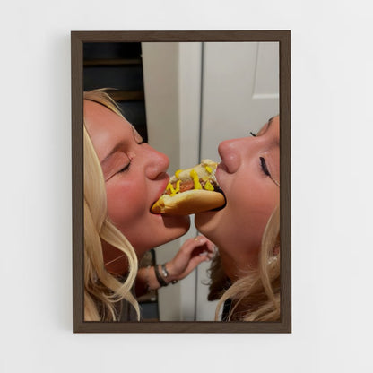 ap-hot dog-3 cadre Bois foncé
