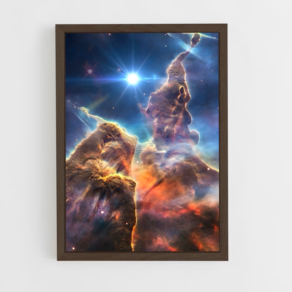 ap-hubble space telescope-8 cadre Bois foncé