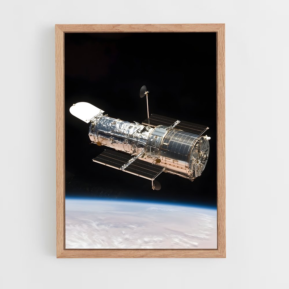 ap-hubble telescope-12 cadre Bois clair