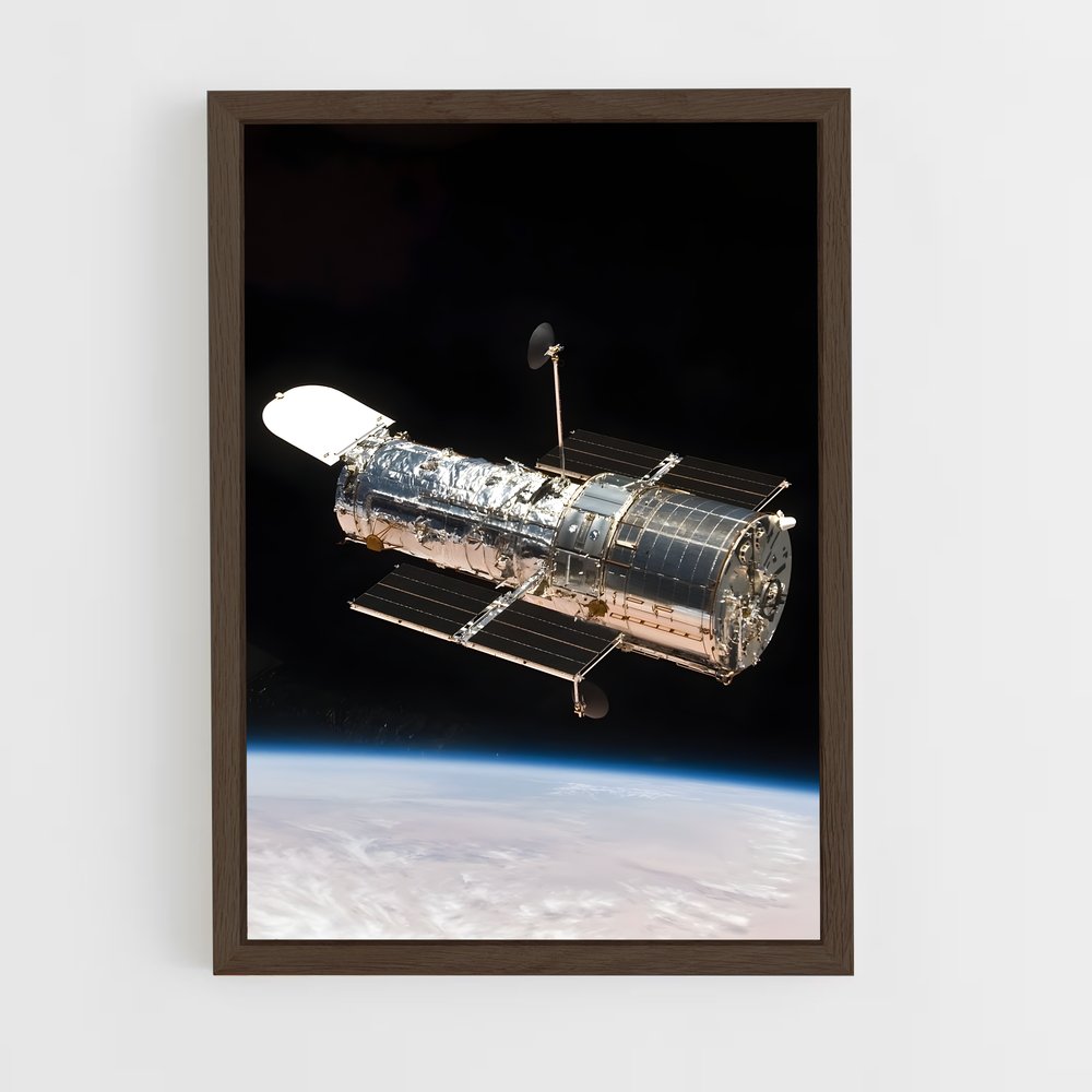 ap-hubble telescope-12 cadre Bois foncé