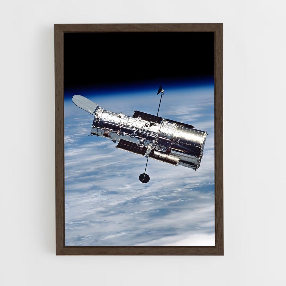 ap-hubble telescope-9 cadre Bois foncé