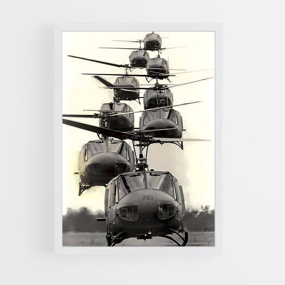 ap-huey uh-1-3 cadre Blanc