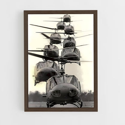ap-huey uh-1-3 cadre Bois foncé