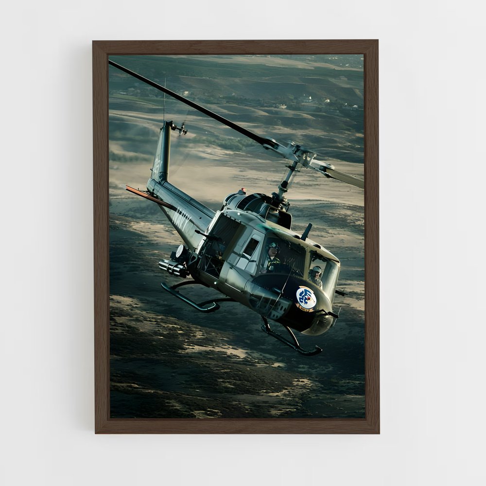 ap-huey uh-1-4 cadre Bois foncé