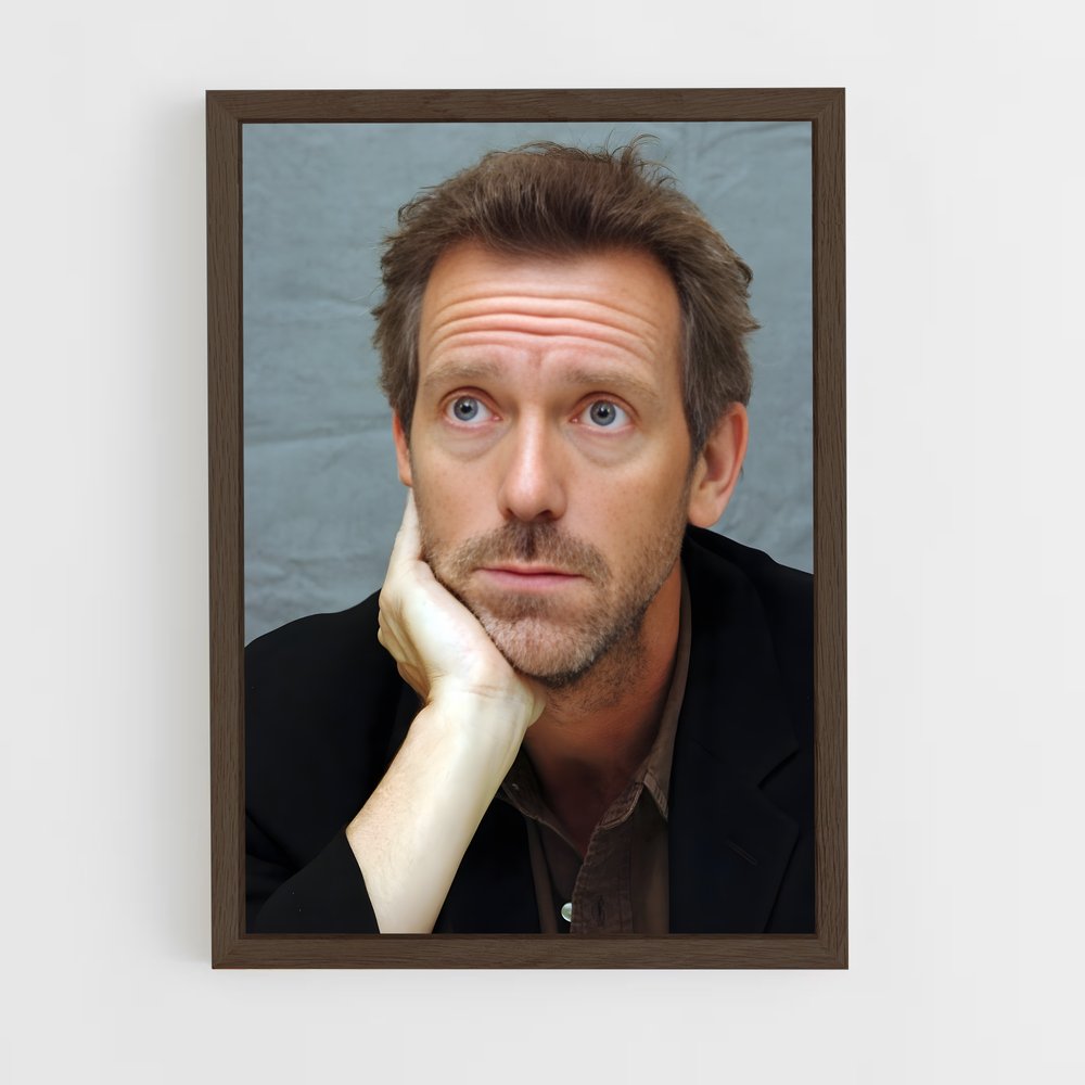 ap-hugh laurie-1 cadre Bois foncé