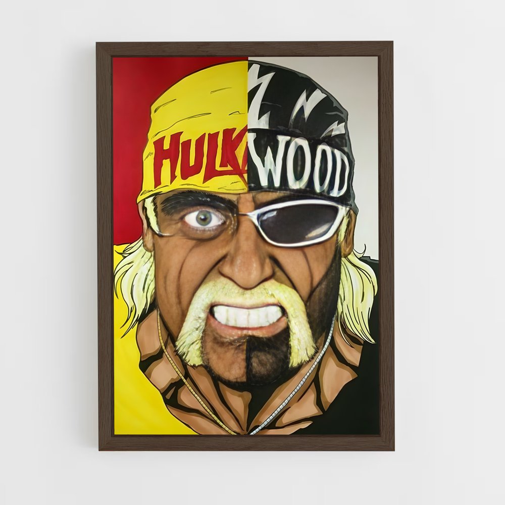 ap-hulk hogan-4 cadre Bois foncé
