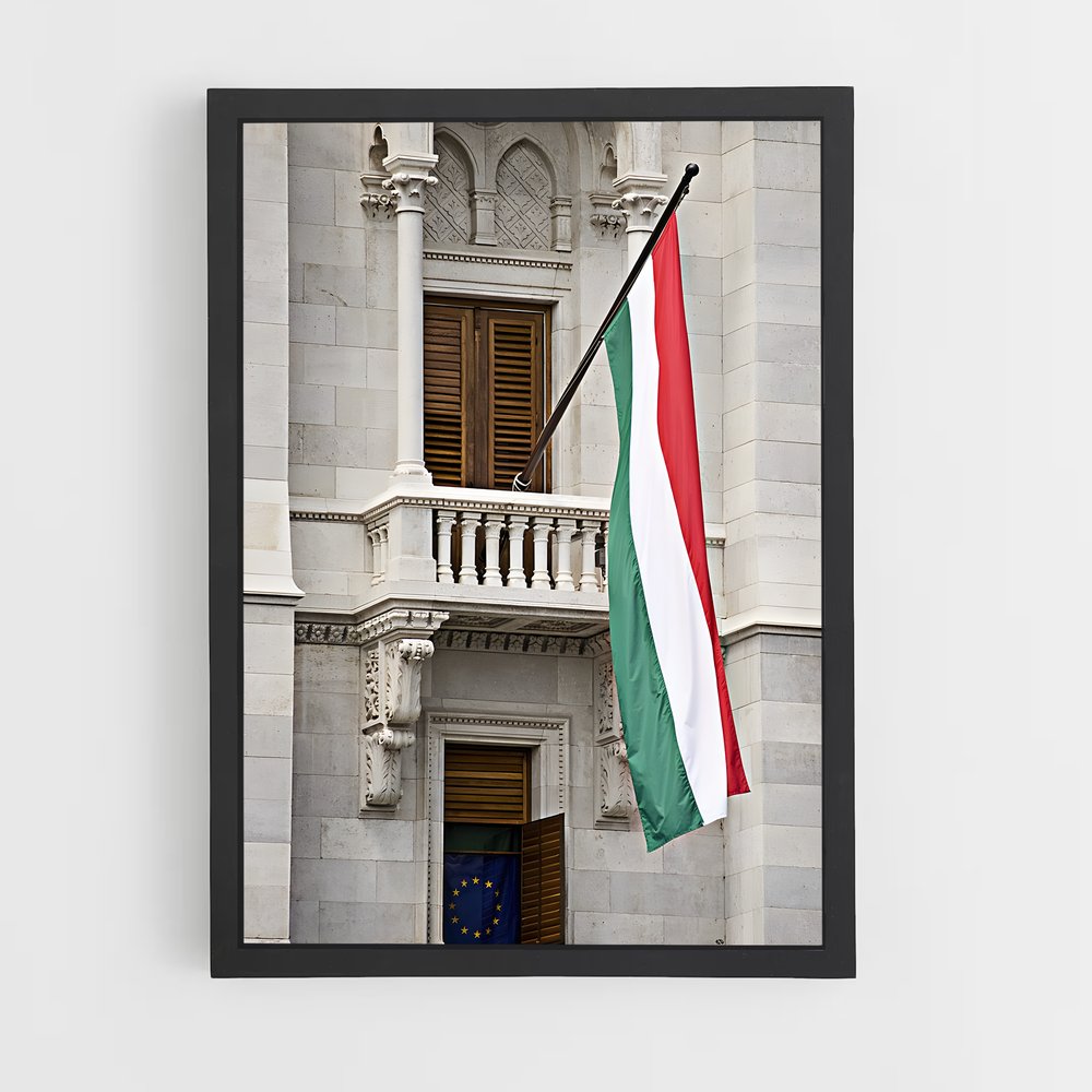 ap-hungary flag-1 cadre Noir