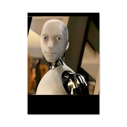 Poster Robot Noir et Blanc