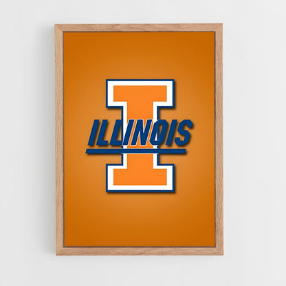 ap-illinois fighting illini-3 cadre Bois clair