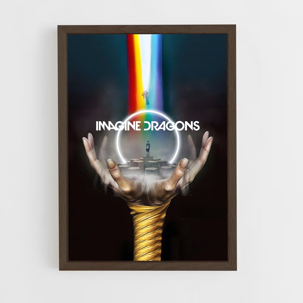 ap-imagine dragons-8 cadre Bois foncé