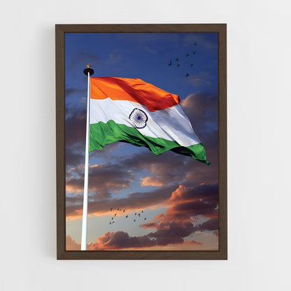 ap-india flag-2 cadre Bois foncé