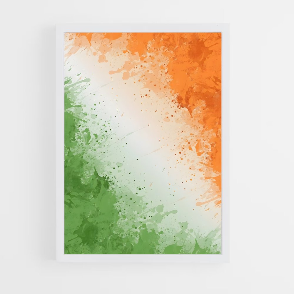 ap-india flag-4 cadre Blanc