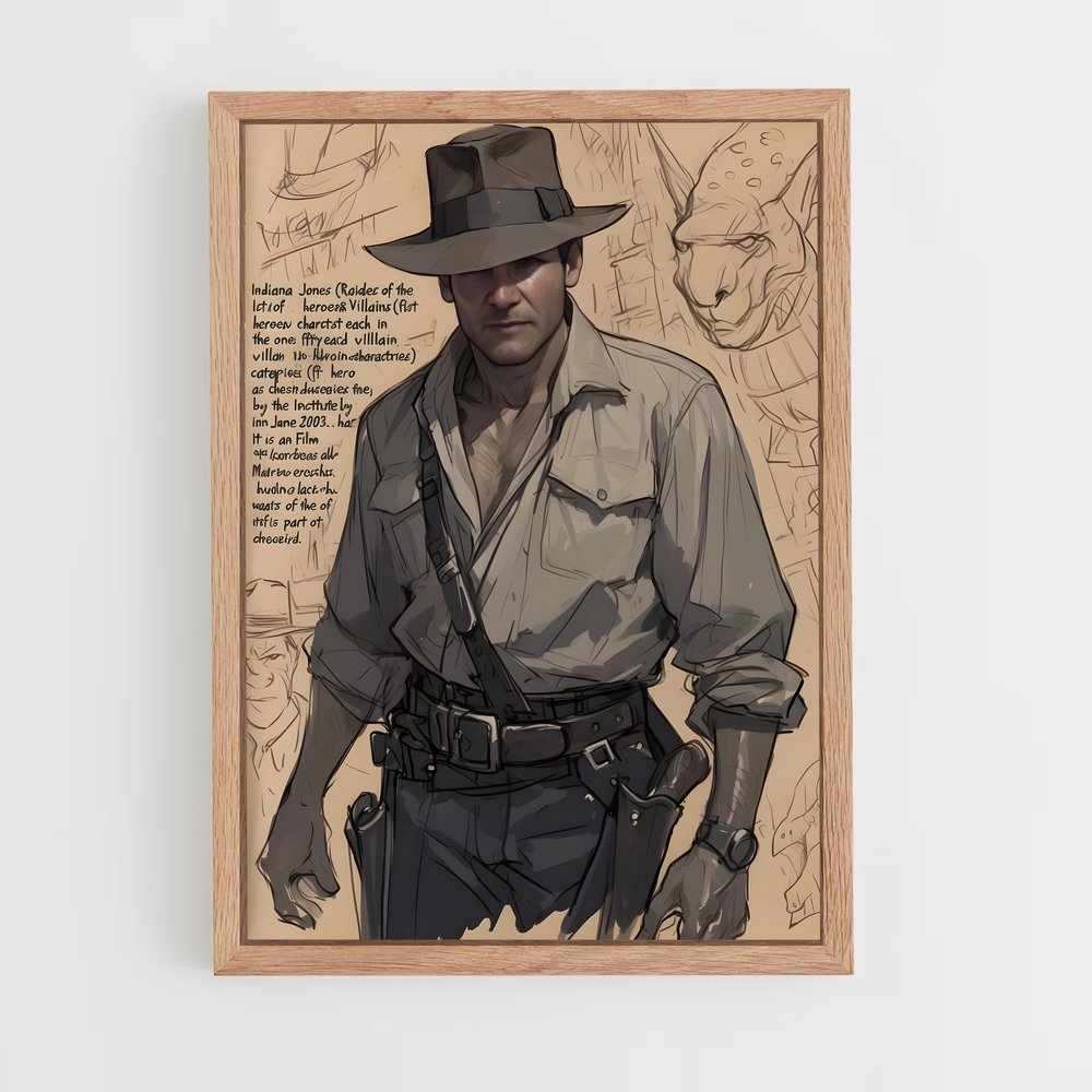 ap-indiana jones-6 cadre Bois clair