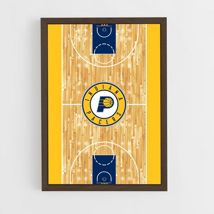 ap-indiana pacers-13 cadre Bois foncé
