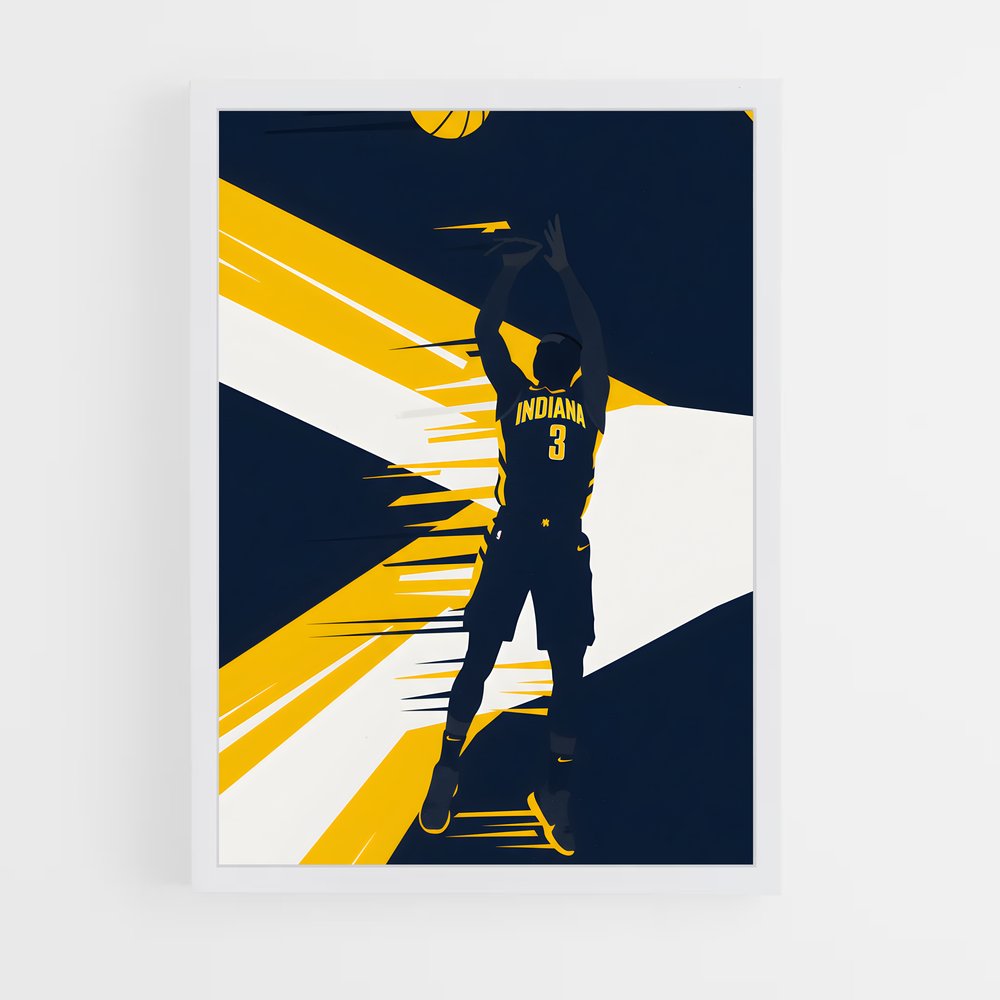 ap-indiana pacers-14 cadre Blanc