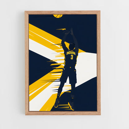 ap-indiana pacers-14 cadre Bois clair