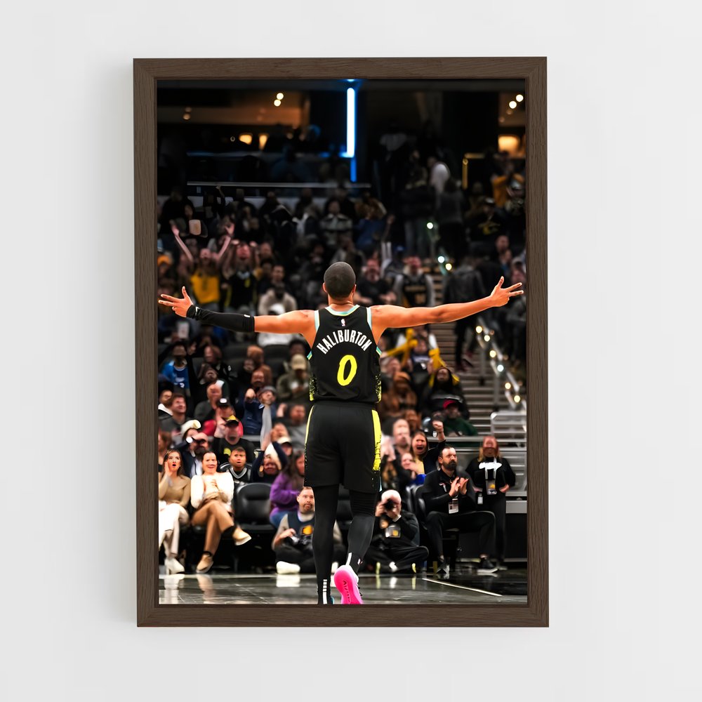 ap-indiana pacers-6 cadre Bois foncé