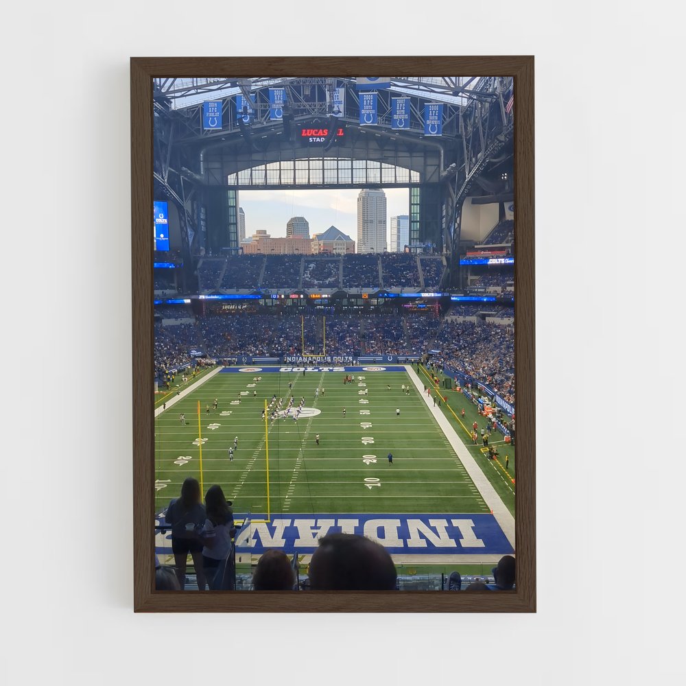 ap-indianapolis colts-1 cadre Bois foncé