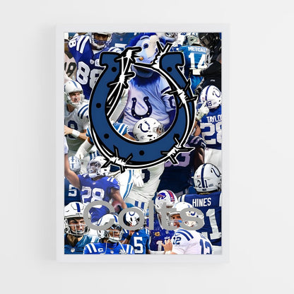 ap-indianapolis colts-3 cadre Blanc